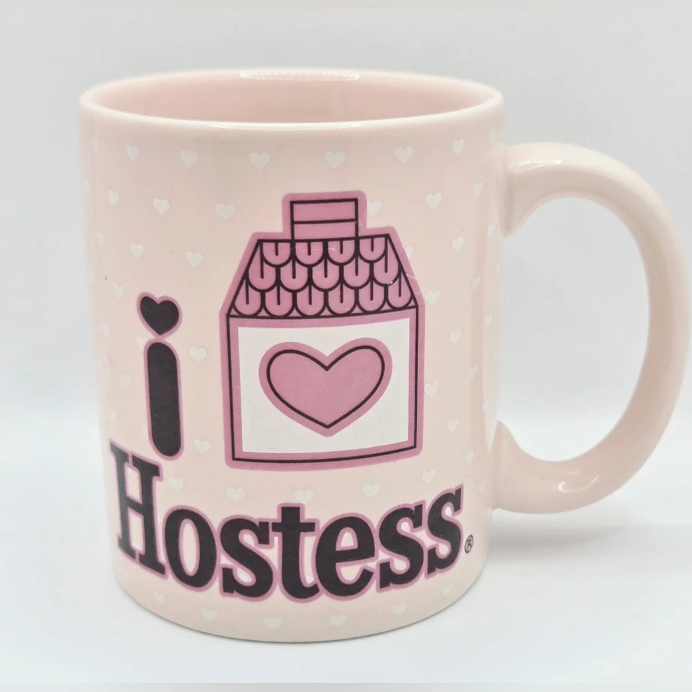 I love Hostess Mug Pink Loungefly‎ 2007 licensed collectible coffee mug